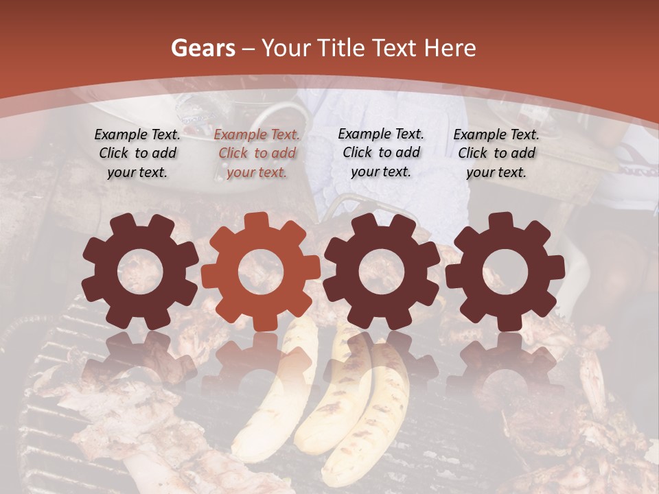 A Woman Cooking Food On A Grill With Bananas PowerPoint Template