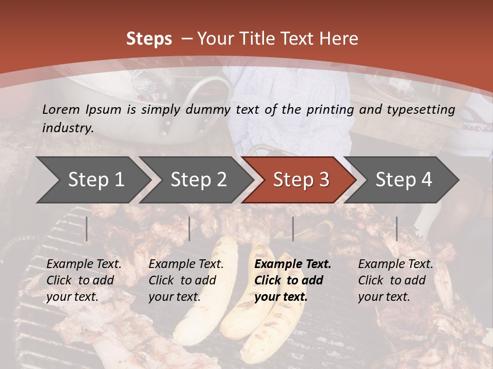 A Woman Cooking Food On A Grill With Bananas PowerPoint Template