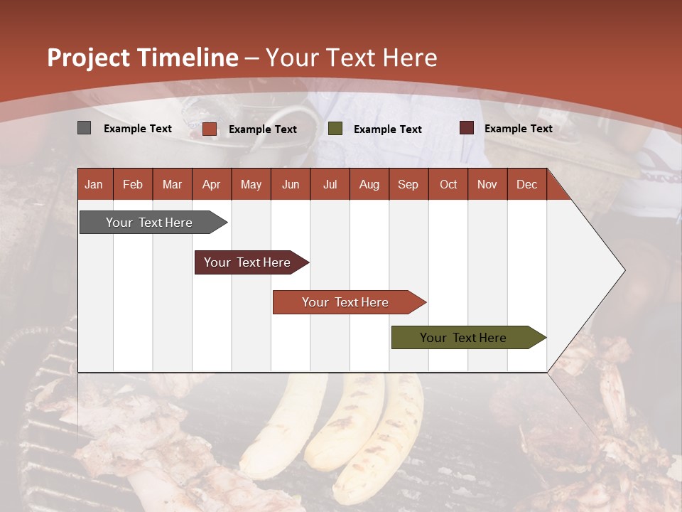 A Woman Cooking Food On A Grill With Bananas PowerPoint Template