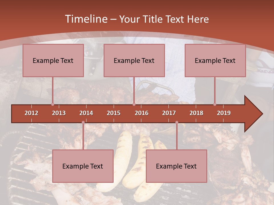 A Woman Cooking Food On A Grill With Bananas PowerPoint Template