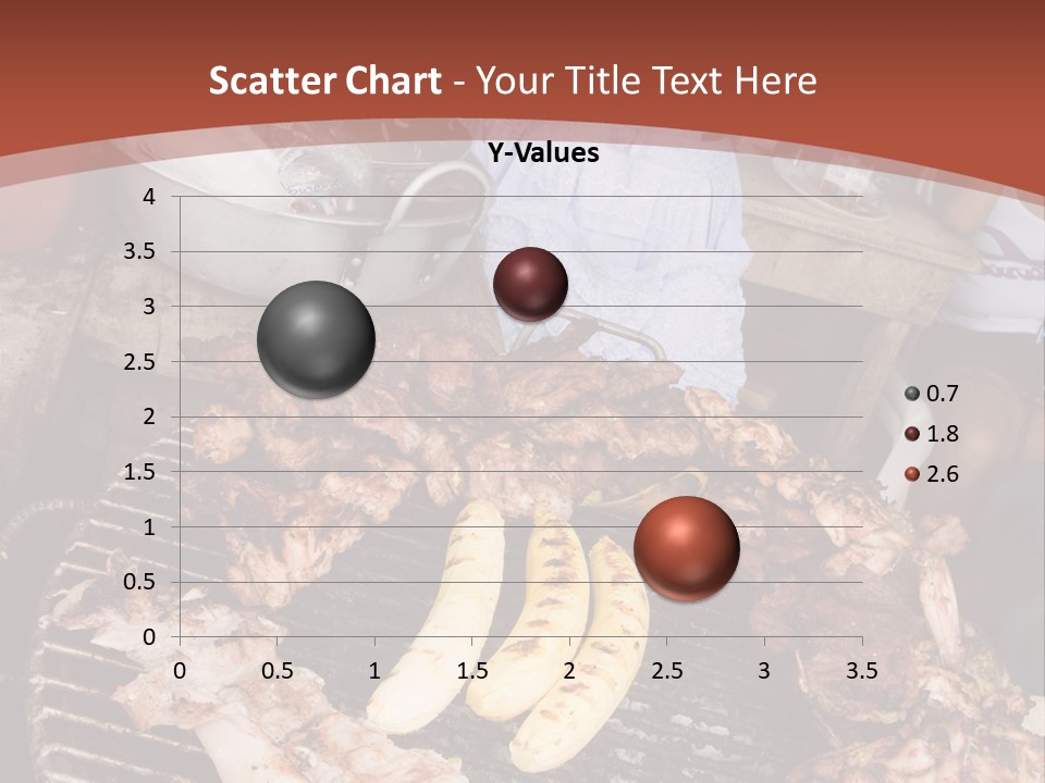 A Woman Cooking Food On A Grill With Bananas PowerPoint Template