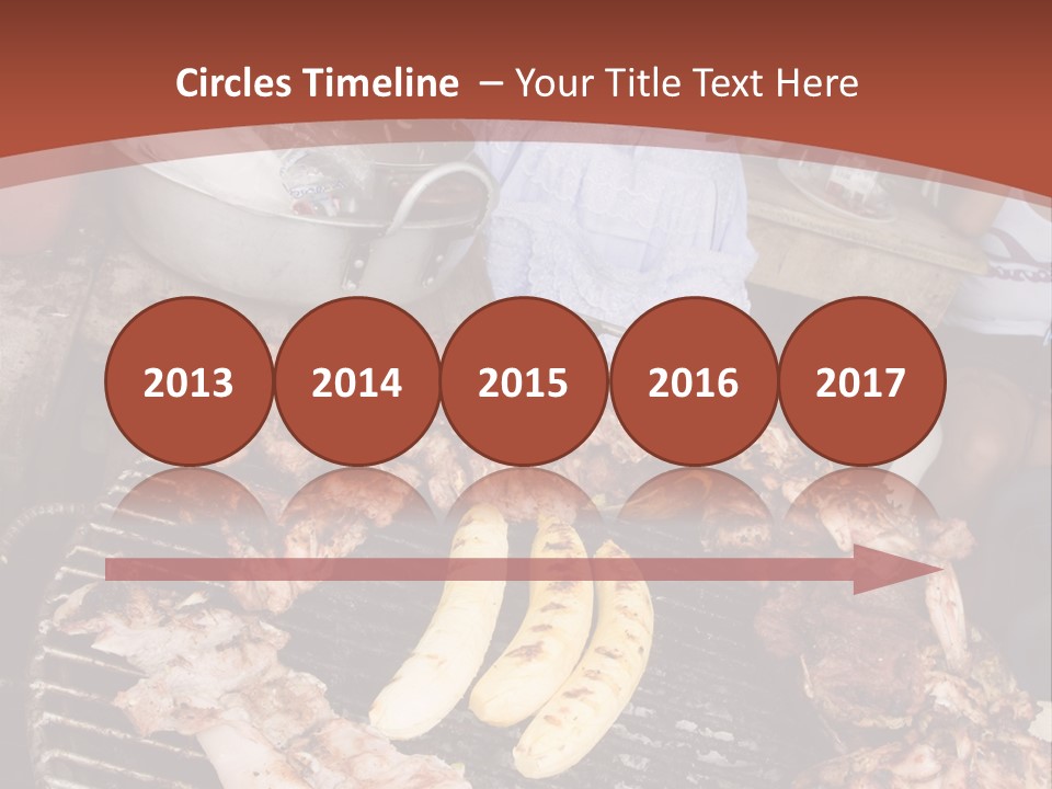 A Woman Cooking Food On A Grill With Bananas PowerPoint Template