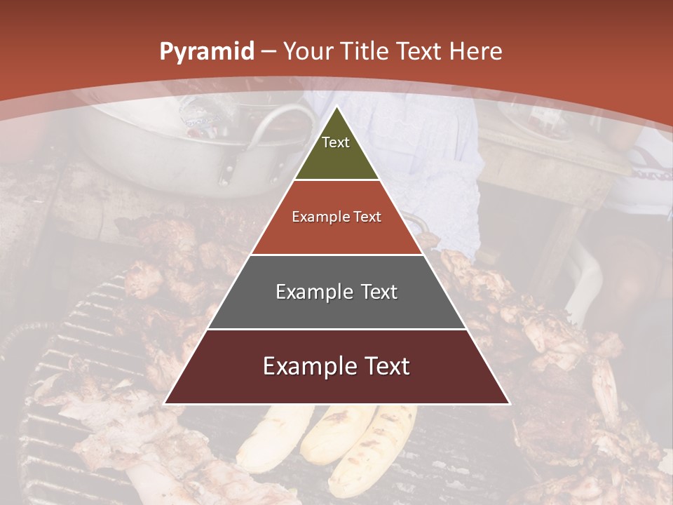 A Woman Cooking Food On A Grill With Bananas PowerPoint Template