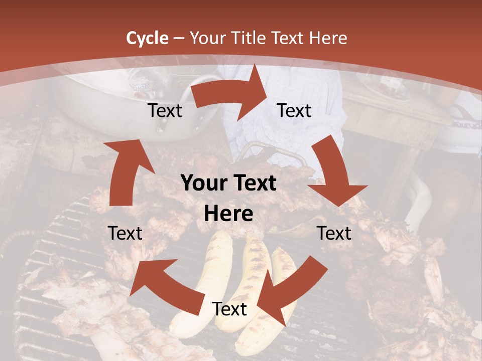 A Woman Cooking Food On A Grill With Bananas PowerPoint Template