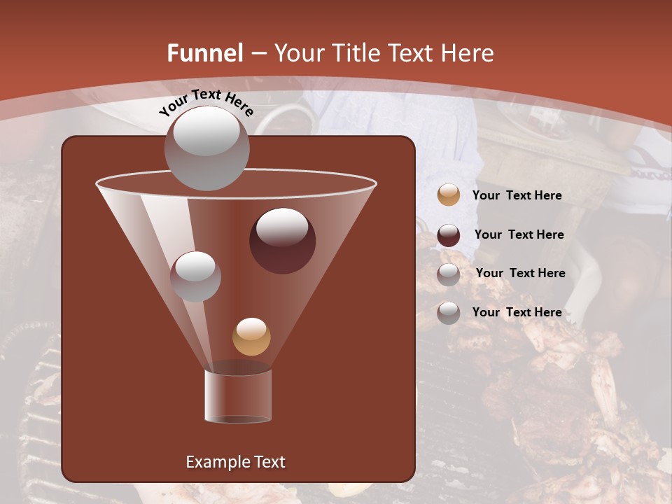 A Woman Cooking Food On A Grill With Bananas PowerPoint Template