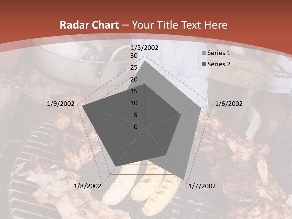 A Woman Cooking Food On A Grill With Bananas PowerPoint Template