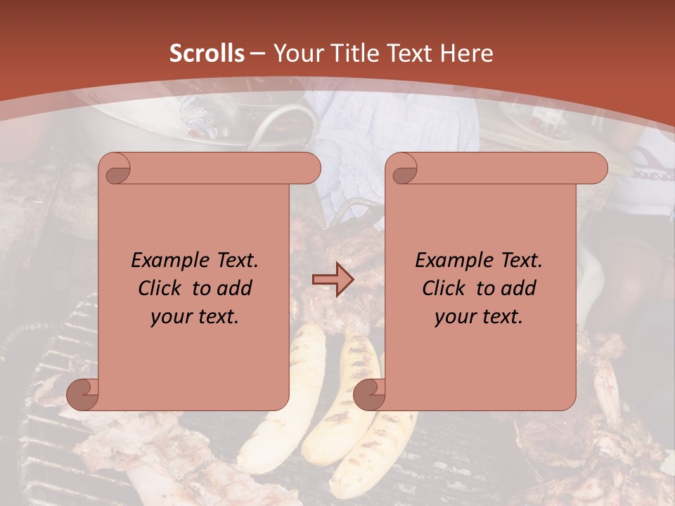 A Woman Cooking Food On A Grill With Bananas PowerPoint Template