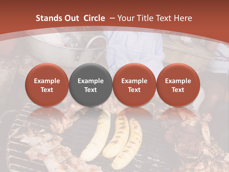 A Woman Cooking Food On A Grill With Bananas PowerPoint Template