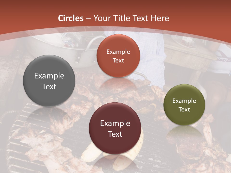 A Woman Cooking Food On A Grill With Bananas PowerPoint Template