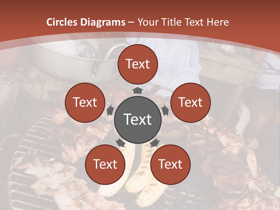 A Woman Cooking Food On A Grill With Bananas PowerPoint Template