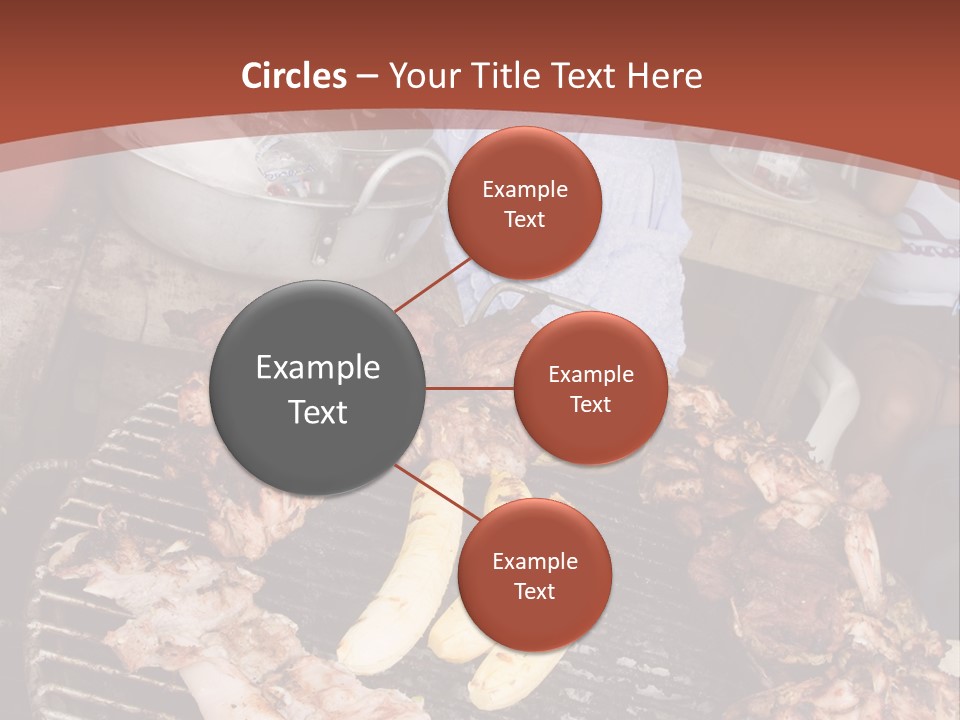 A Woman Cooking Food On A Grill With Bananas PowerPoint Template