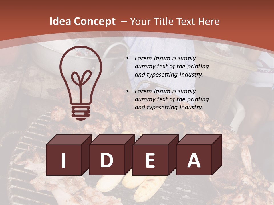 A Woman Cooking Food On A Grill With Bananas PowerPoint Template