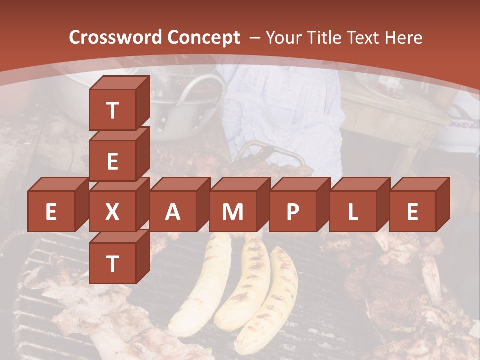 A Woman Cooking Food On A Grill With Bananas PowerPoint Template