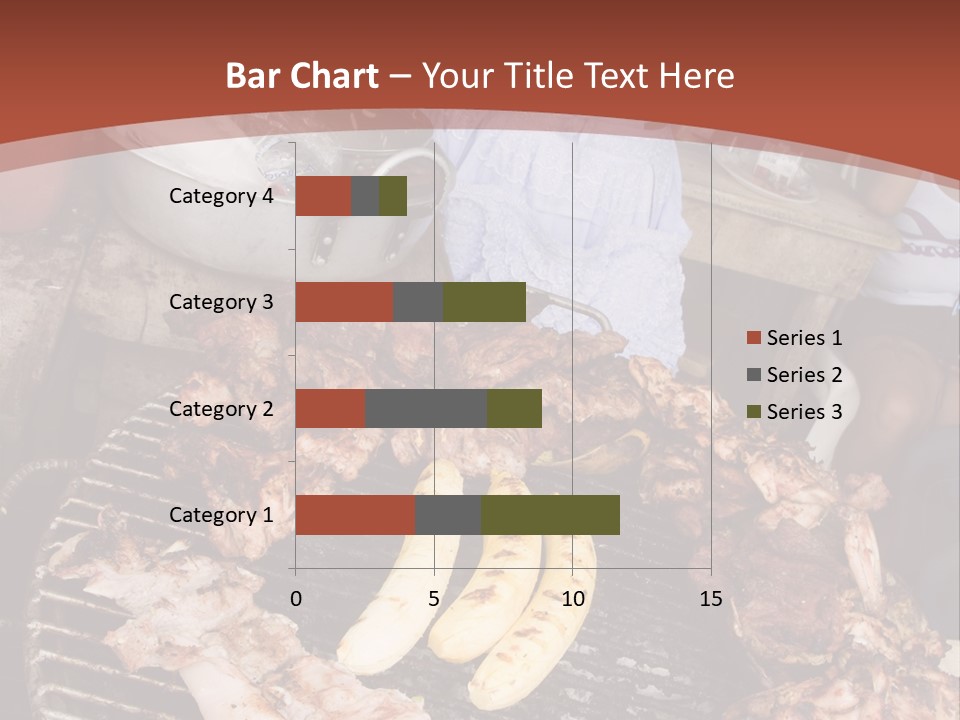 A Woman Cooking Food On A Grill With Bananas PowerPoint Template
