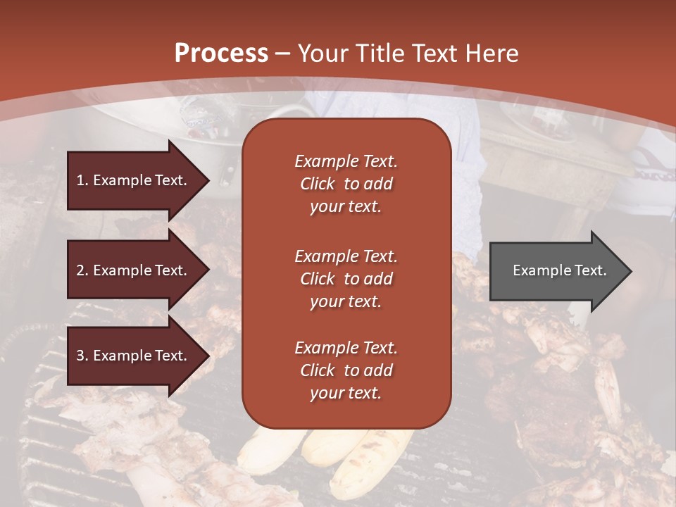 A Woman Cooking Food On A Grill With Bananas PowerPoint Template