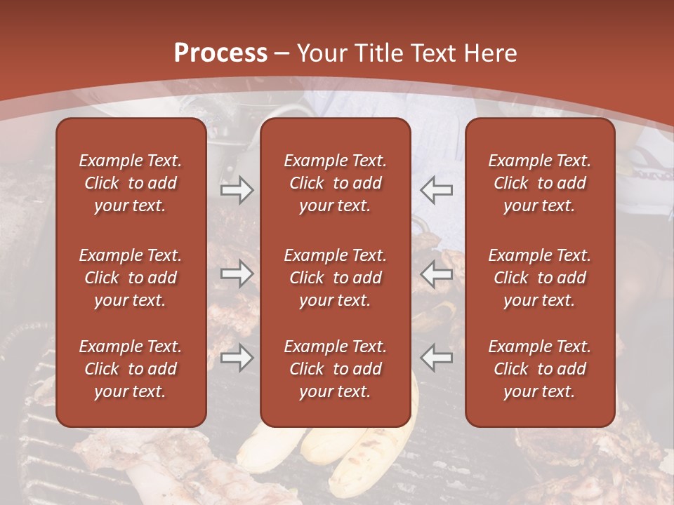 A Woman Cooking Food On A Grill With Bananas PowerPoint Template