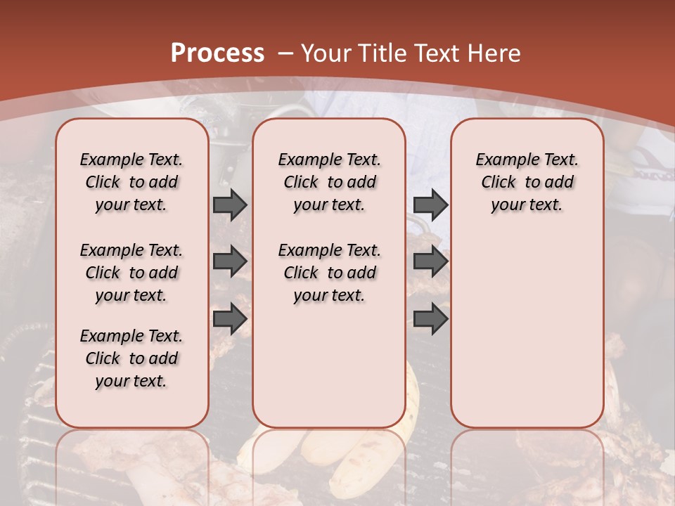 A Woman Cooking Food On A Grill With Bananas PowerPoint Template