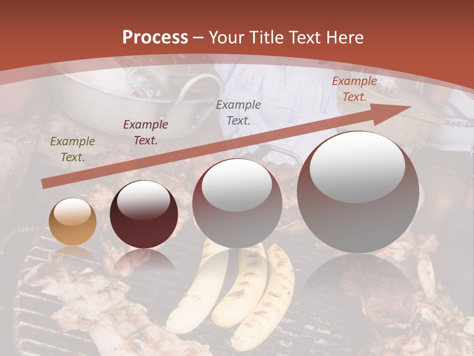 A Woman Cooking Food On A Grill With Bananas PowerPoint Template