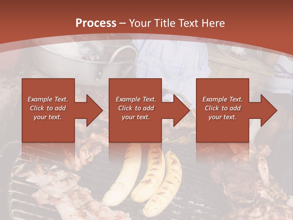A Woman Cooking Food On A Grill With Bananas PowerPoint Template