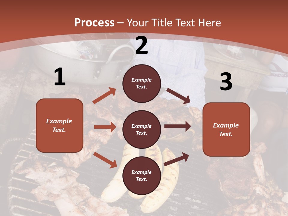 A Woman Cooking Food On A Grill With Bananas PowerPoint Template