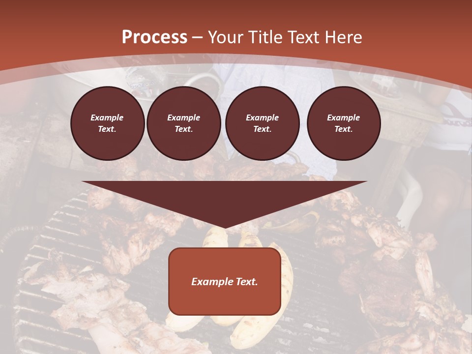 A Woman Cooking Food On A Grill With Bananas PowerPoint Template