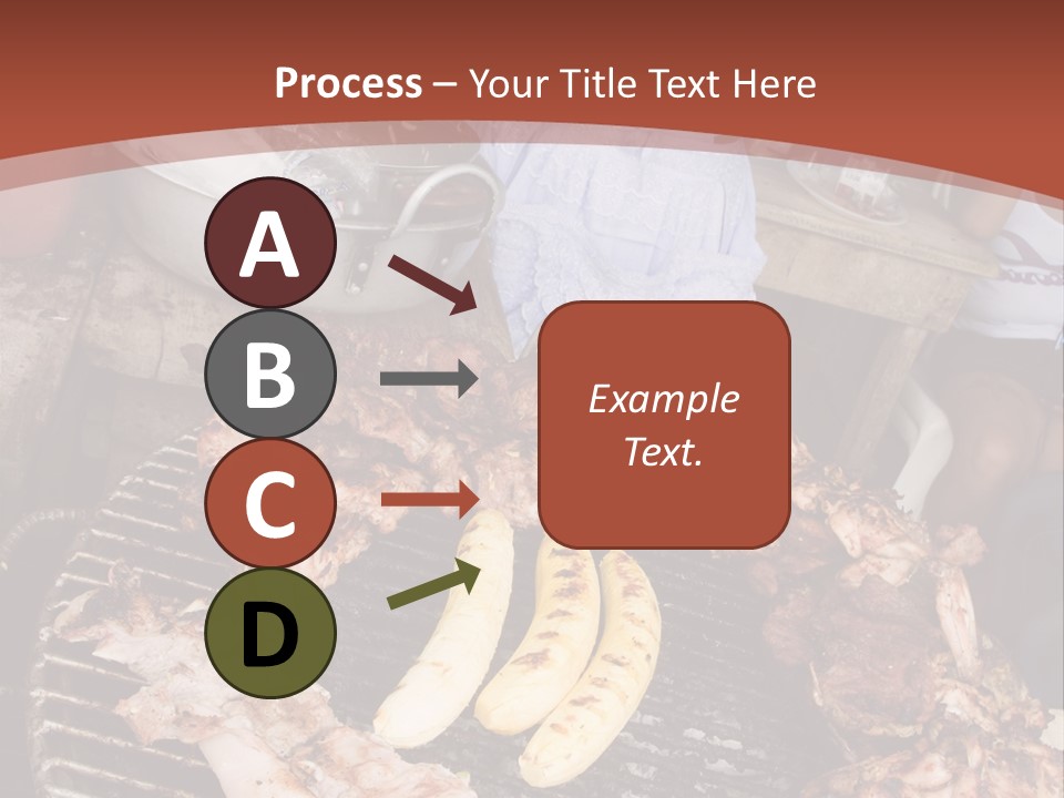 A Woman Cooking Food On A Grill With Bananas PowerPoint Template