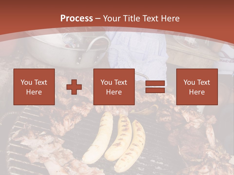 A Woman Cooking Food On A Grill With Bananas PowerPoint Template