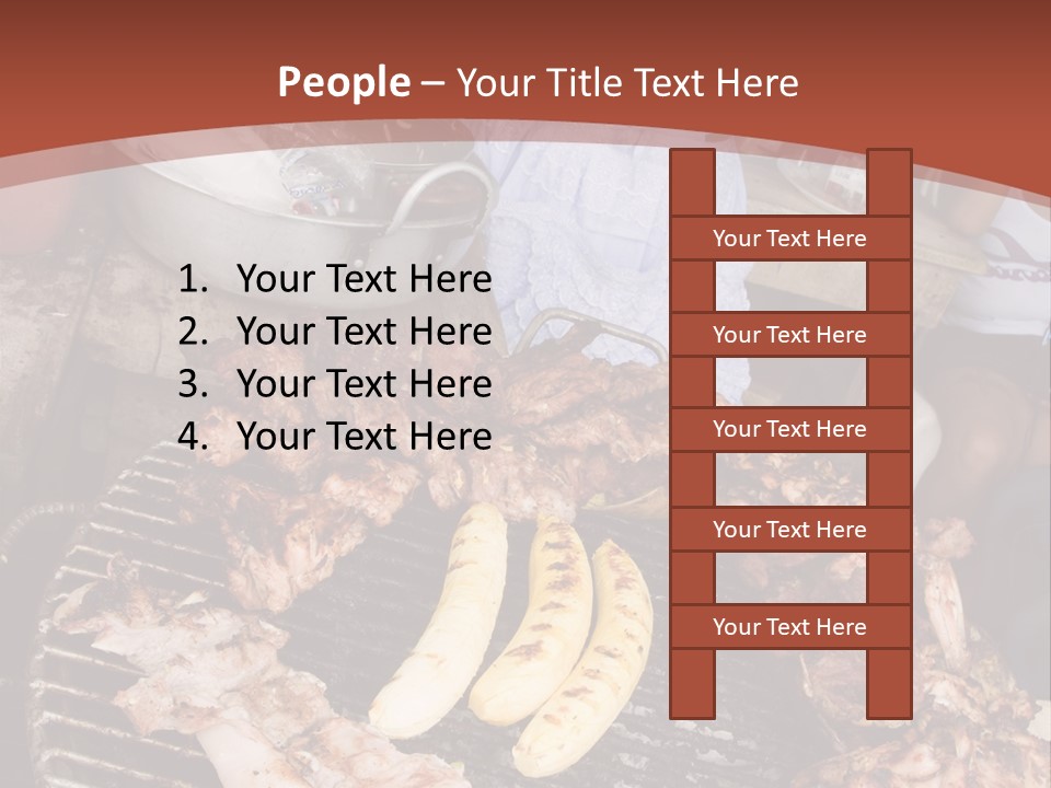 A Woman Cooking Food On A Grill With Bananas PowerPoint Template