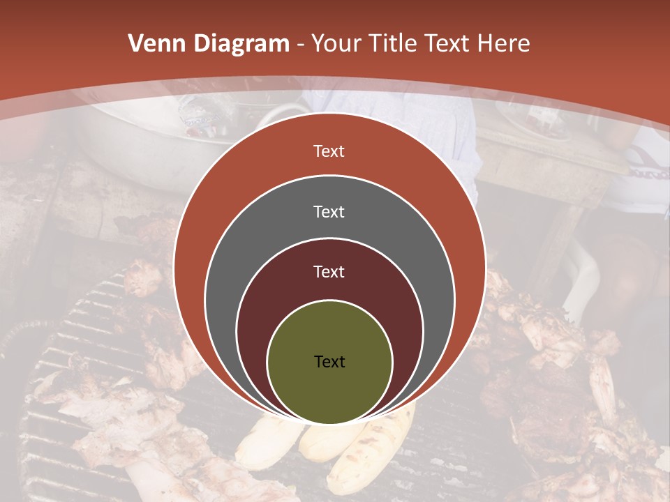 A Woman Cooking Food On A Grill With Bananas PowerPoint Template