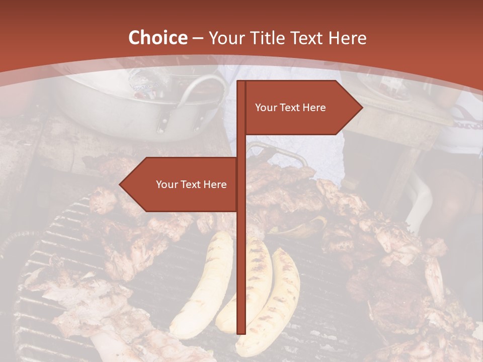 A Woman Cooking Food On A Grill With Bananas PowerPoint Template
