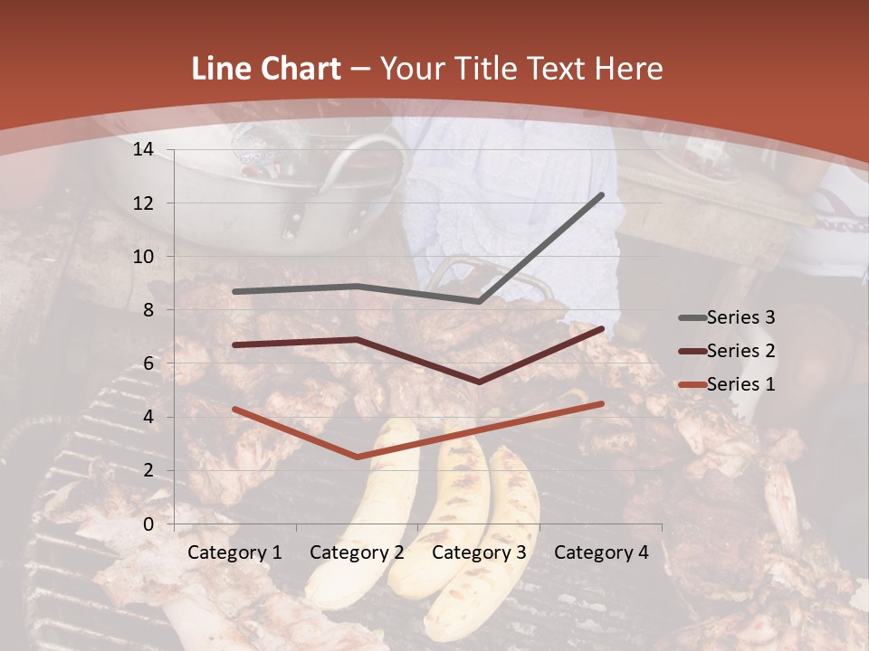 A Woman Cooking Food On A Grill With Bananas PowerPoint Template
