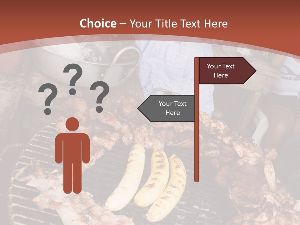 A Woman Cooking Food On A Grill With Bananas PowerPoint Template