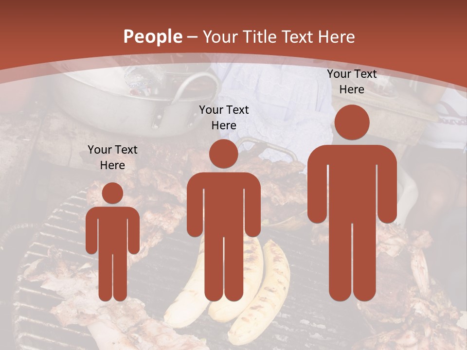 A Woman Cooking Food On A Grill With Bananas PowerPoint Template