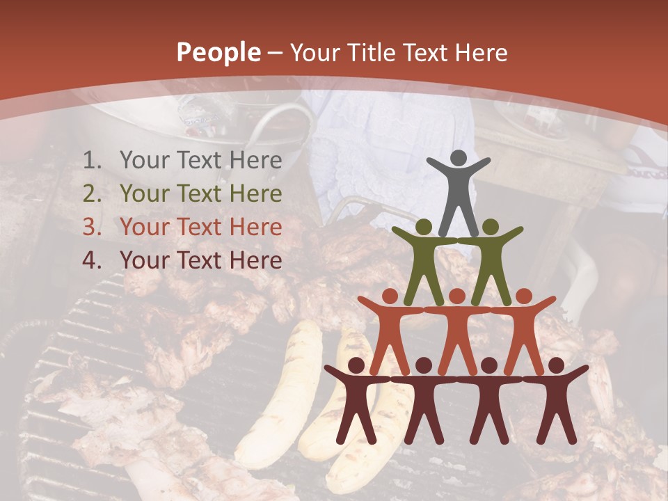 A Woman Cooking Food On A Grill With Bananas PowerPoint Template