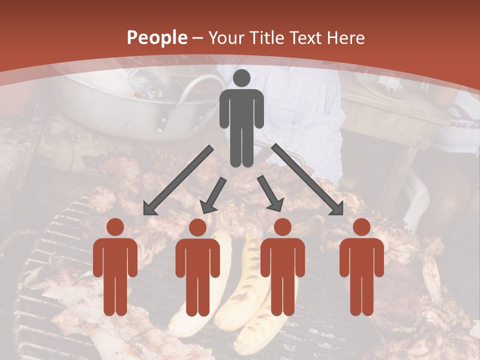 A Woman Cooking Food On A Grill With Bananas PowerPoint Template