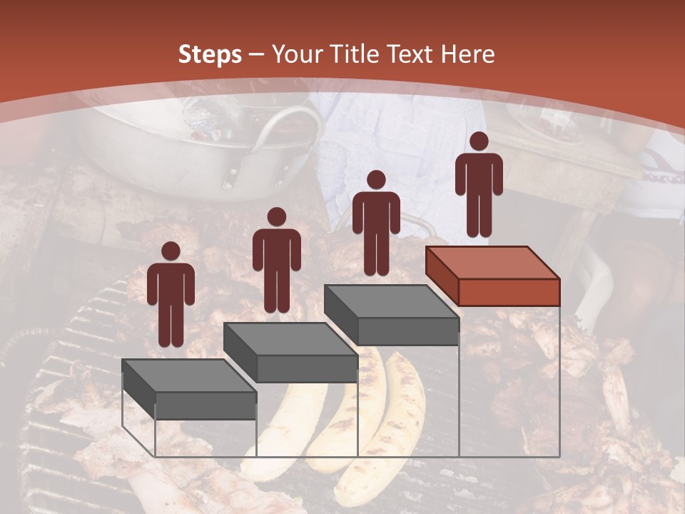 A Woman Cooking Food On A Grill With Bananas PowerPoint Template