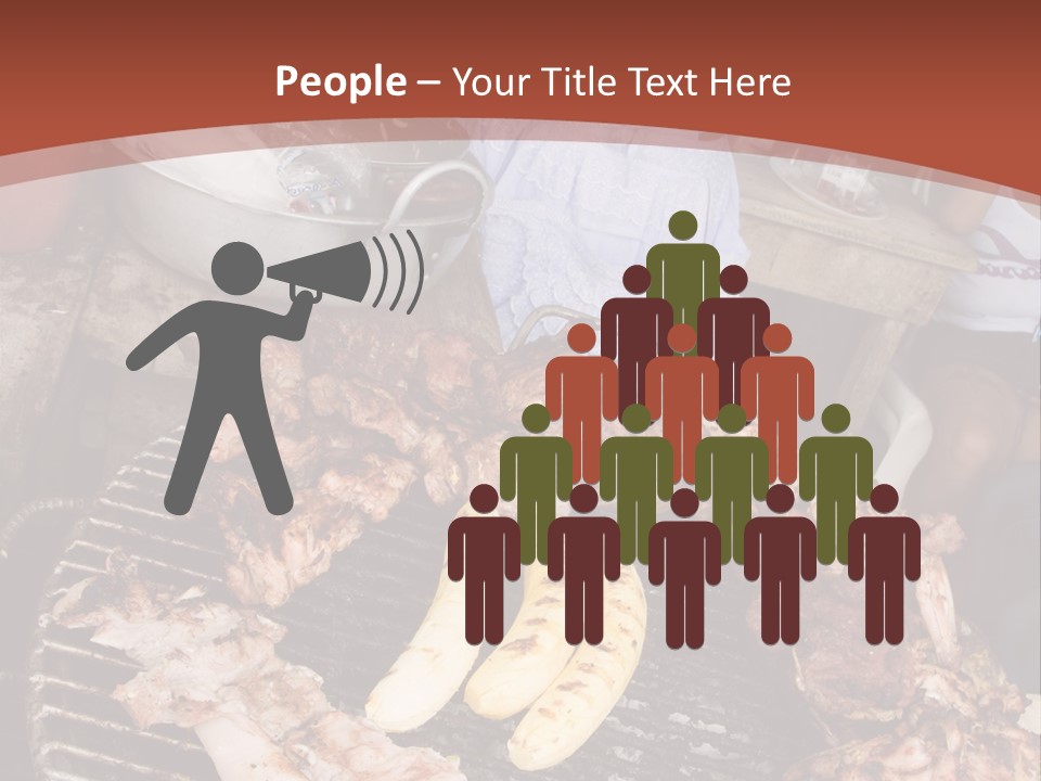 A Woman Cooking Food On A Grill With Bananas PowerPoint Template