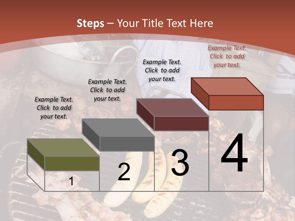 A Woman Cooking Food On A Grill With Bananas PowerPoint Template