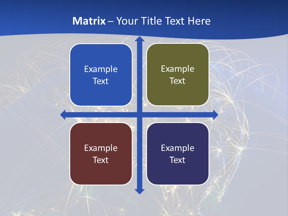 A Map Of The United States With A Blue Background PowerPoint Template