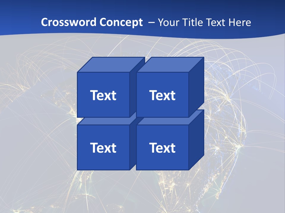 A Map Of The United States With A Blue Background PowerPoint Template