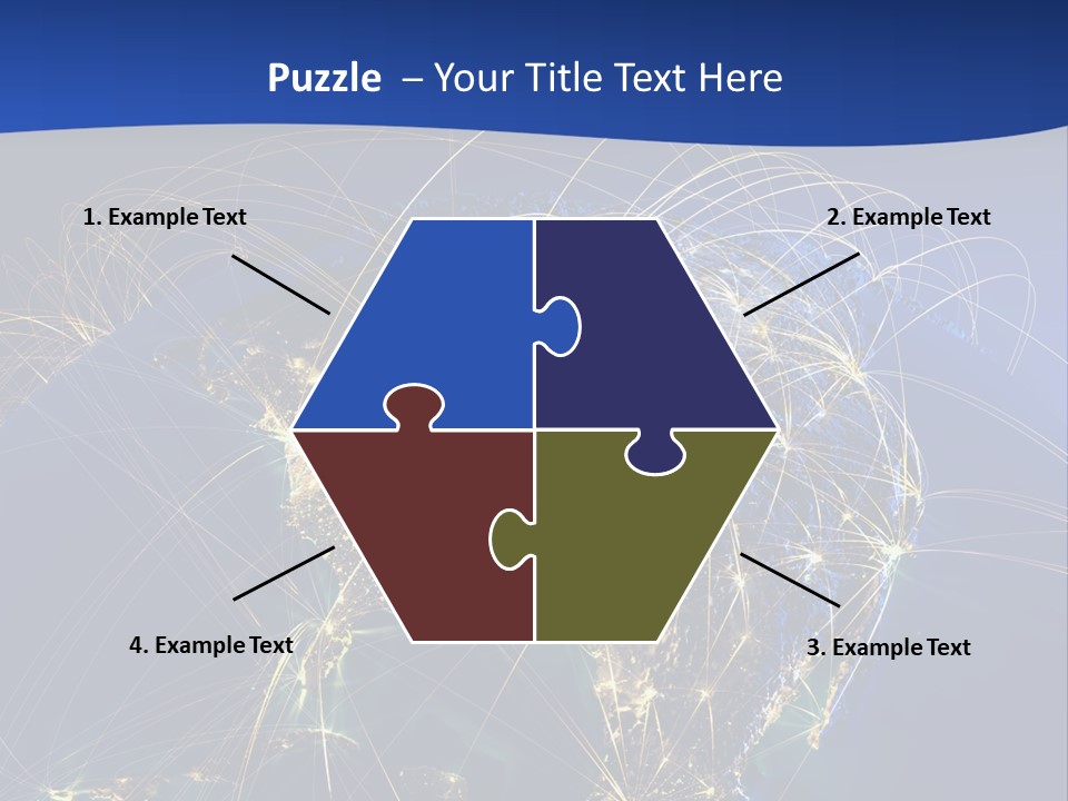 A Map Of The United States With A Blue Background PowerPoint Template
