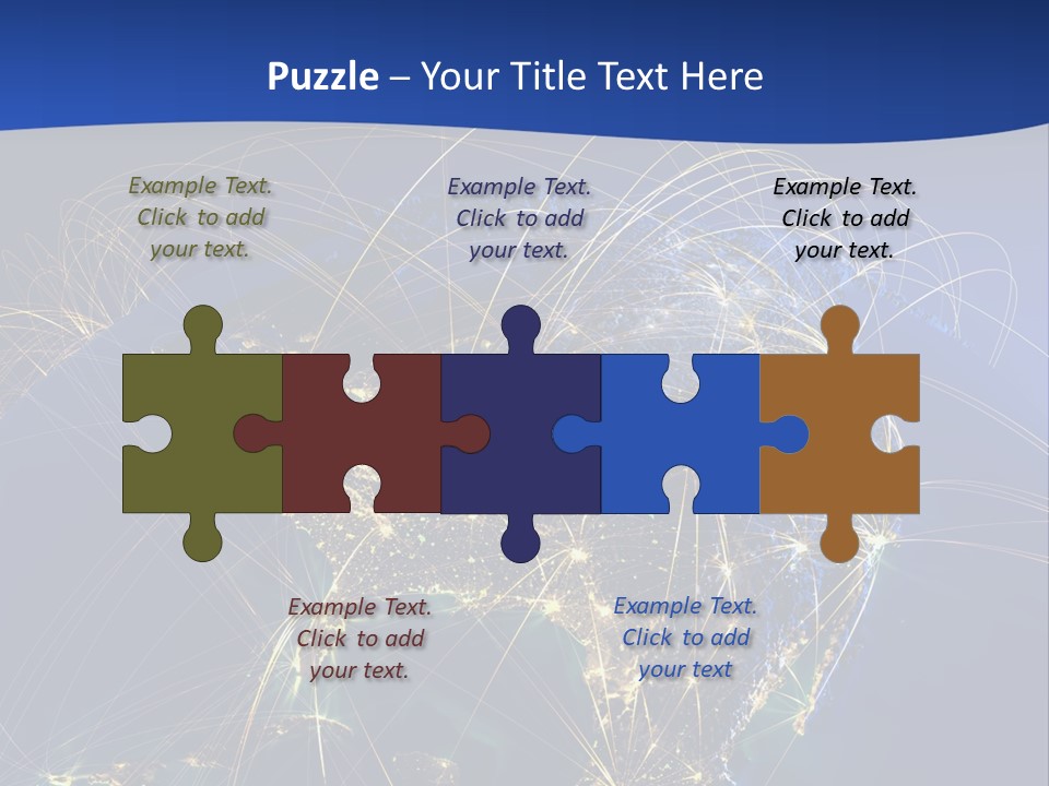 A Map Of The United States With A Blue Background PowerPoint Template