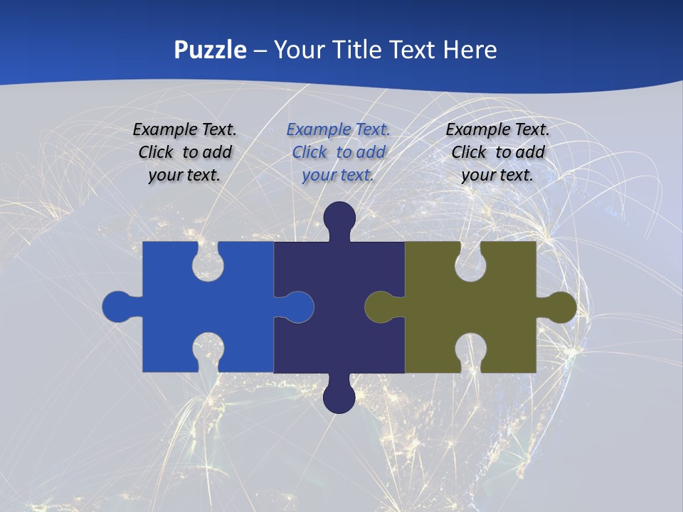 A Map Of The United States With A Blue Background PowerPoint Template