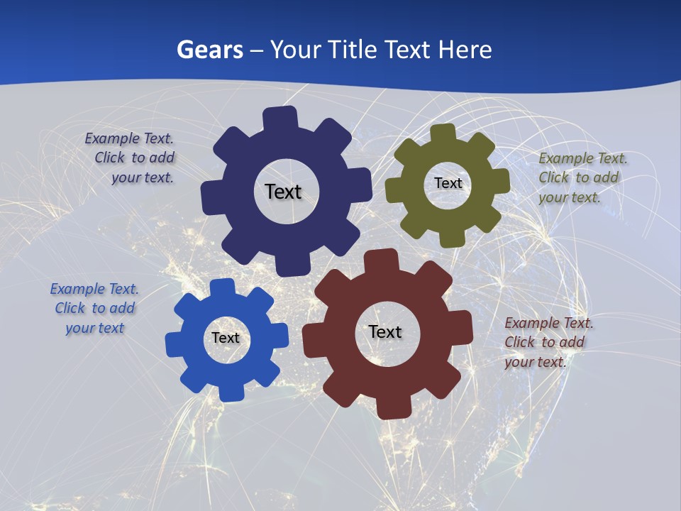 A Map Of The United States With A Blue Background PowerPoint Template