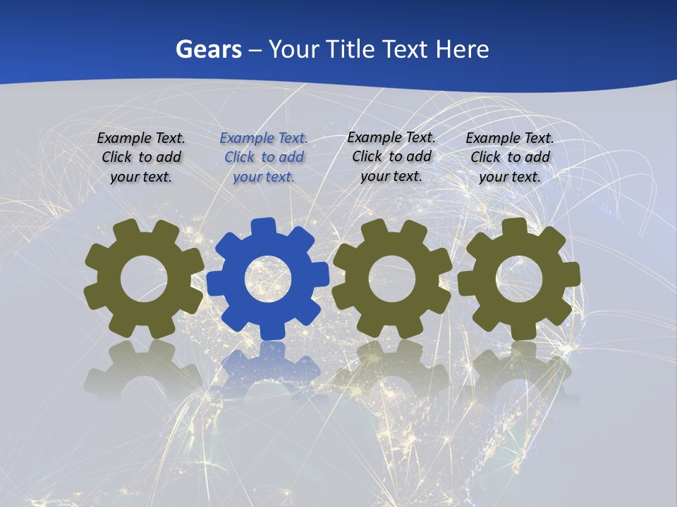 A Map Of The United States With A Blue Background PowerPoint Template