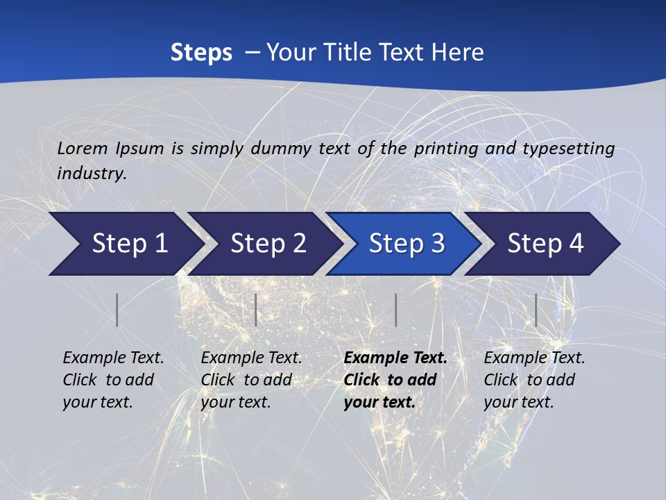 A Map Of The United States With A Blue Background PowerPoint Template