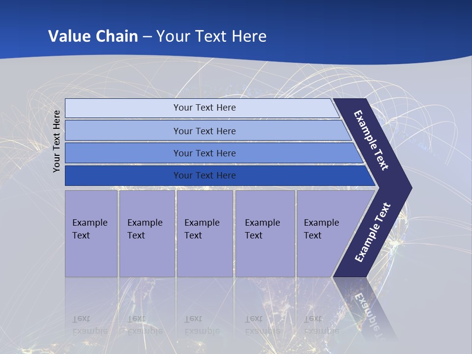 A Map Of The United States With A Blue Background PowerPoint Template