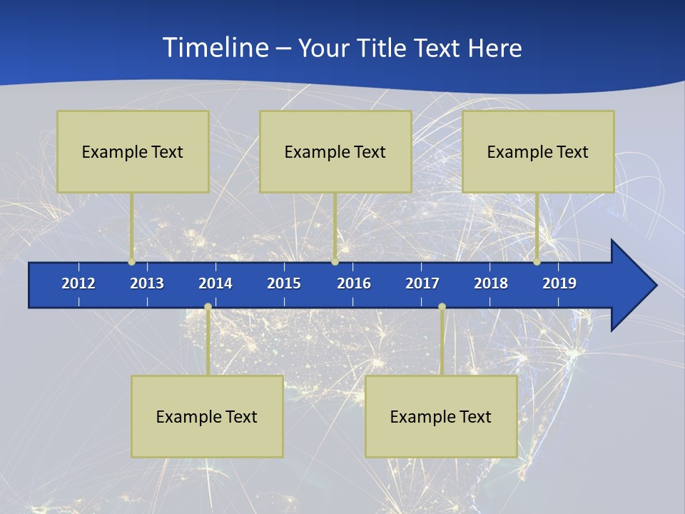 A Map Of The United States With A Blue Background PowerPoint Template