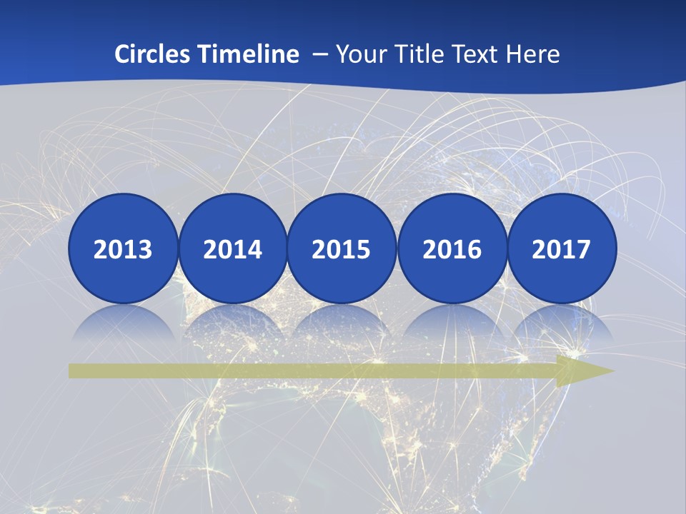 A Map Of The United States With A Blue Background PowerPoint Template