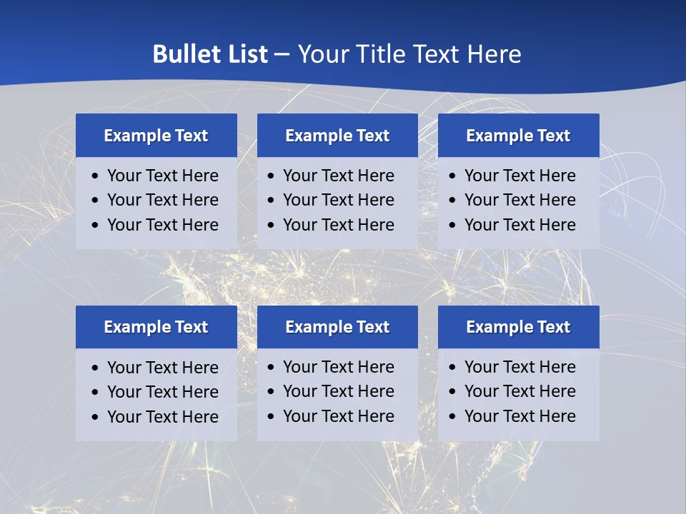 A Map Of The United States With A Blue Background PowerPoint Template